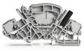 Borne de passage pour 2 conducteurs 6mm², gris
