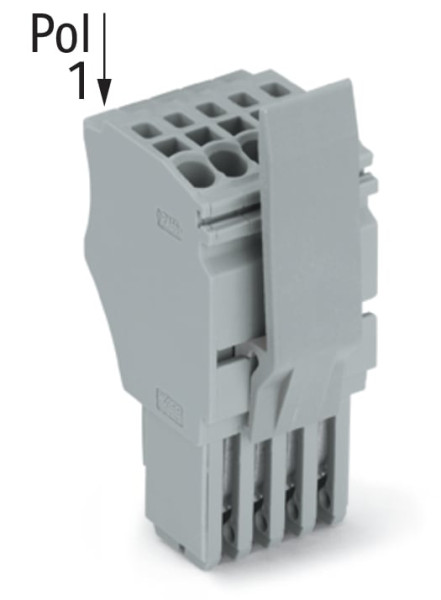 Connecteur femelle pour 1 conducteur gris