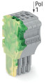 Connecteur femelle pour 1 conducteur ja-ve/gris
