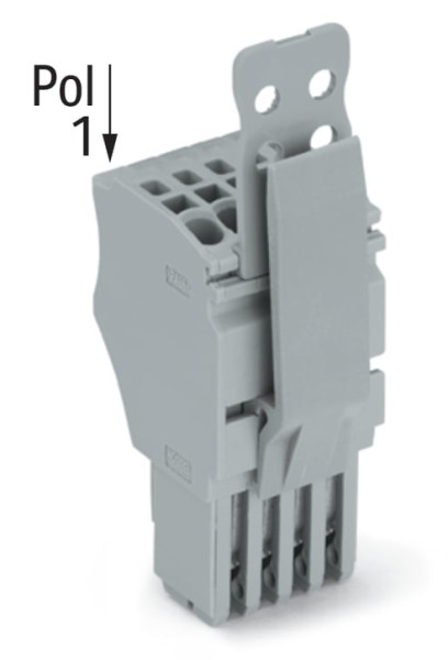 Connecteur femelle pour 1 conducteur gris