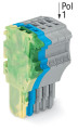 Connecteur femelle pour 1 conducteur ja-ve./bleu/gris