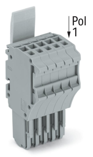 Connecteur femelle pour 1 conducteur gris
