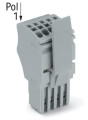 Connecteur femelle pour 1 conducteur gris