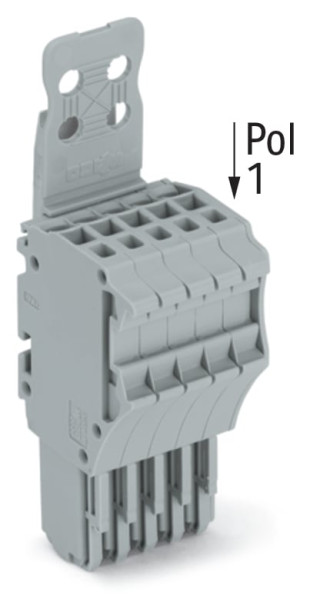 Connecteur femelle pour 1 conducteur gris