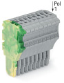 Connecteur femelle pour 1 conducteur ja-ve/gris