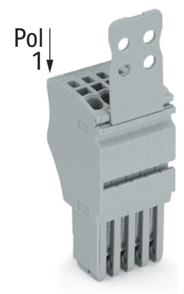 Connecteur femelle pour 1 conducteur gris