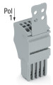Connecteur femelle pour 1 conducteur gris