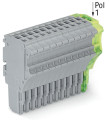 Connecteur femelle pour 1 conducteur gris/ja-ve