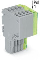 Connecteur femelle pour 2 conducteur gris/ja-ve