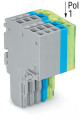 Connecteur femelle pour 2 conducteur gris/bleu/ja-ve