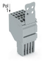 Connecteur femelle pour 2 conducteur gris