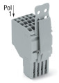 Connecteur femelle pour 2 conducteur gris