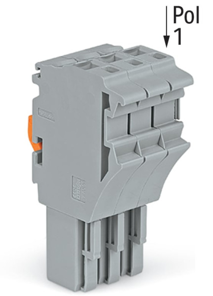 Connecteur femelle pour 1 conducteur gris