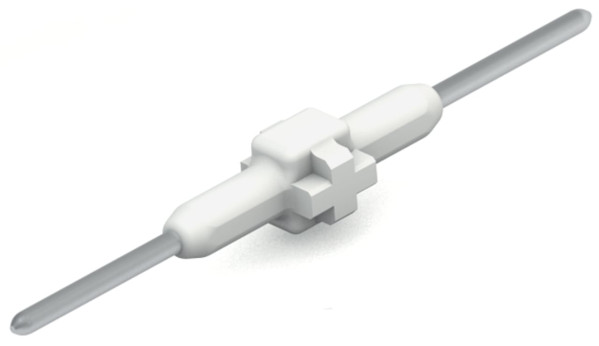 Élément de raccordement pas 3mm 1 pôle, blanc longueur 20,5 mm