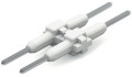 Élément de raccordement pas 3mm 2 pôles, blanc longueur 17,5 mm