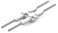 Élément de raccordement pas 3mm 2 pôles, blanc longueur 20,5 mm
