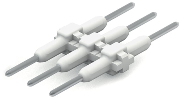 Élément de raccordement pas 3mm 3 pôles, blanc longueur 17,5 mm