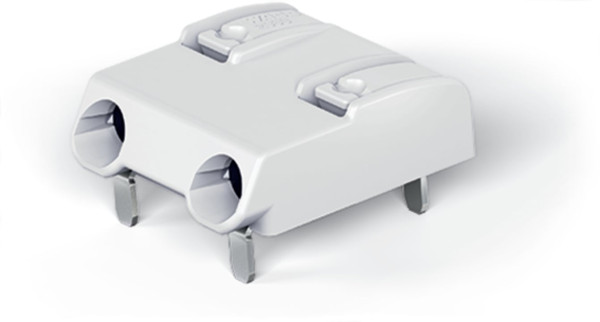 Borne pour ci thr bouton-poussoir 0.75mm² pas 8mm 2 pôles, blanc
