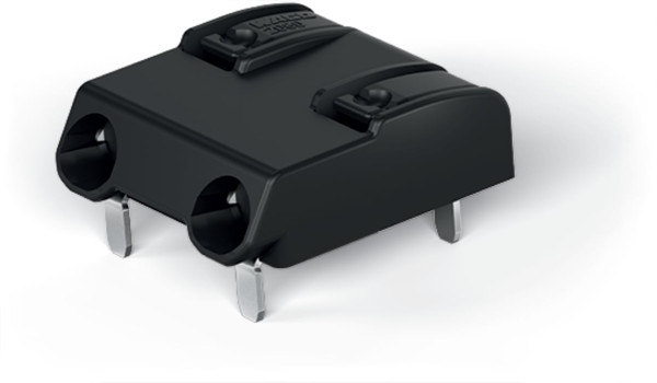 Borne pour ci thr bouton-poussoir 0.75mm² pas 8mm 2 pôles, noir