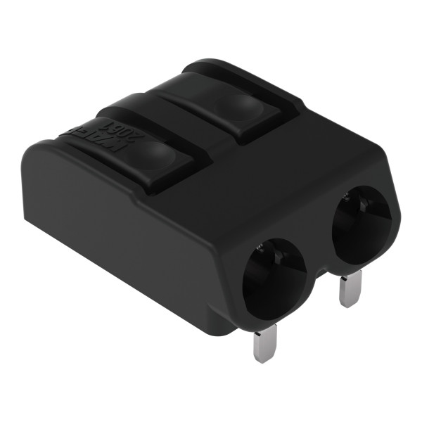 Borne pour ci thr bouton-poussoir 1,5mm² pas 6mm 2 pôles, noir