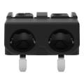 Borne pour ci thr bouton-poussoir 1,5mm² pas 6mm 2 pôles, noir