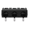 Borne pour ci thr bouton-poussoir 1,5mm² pas 6mm 3 pôles, noir