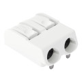 Borne pour circuits imprimés thr bouton-poussoir 1,5mm² pas 6mm 2 pôles, blanc