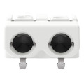 Borne pour circuits imprimés thr bouton-poussoir 1,5mm² pas 6mm 2 pôles, blanc