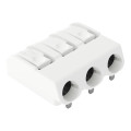 Borne pour circuits imprimés thr bouton-poussoir 1,5mm² pas 6mm 3 pôles, blanc