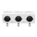 Borne pour circuits imprimés thr bouton-poussoir 1,5mm² pas 6mm 3 pôles, blanc
