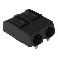 Borne pour circuits imprimés thr bouton-poussoir 1,5mm² pas 6mm 2 pôles, noir