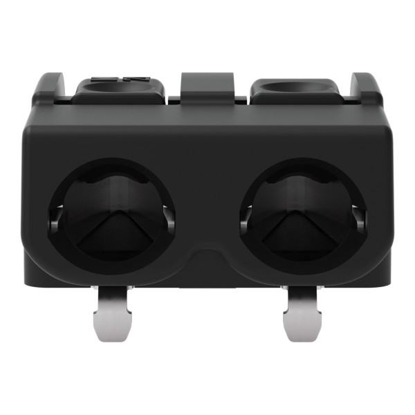 Borne pour circuits imprimés thr bouton-poussoir 1,5mm² pas 6mm 2 pôles, noir