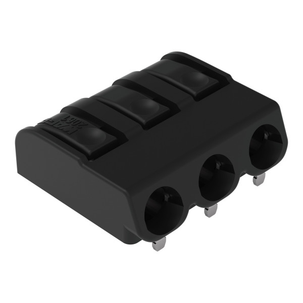 Borne pour ci thr bouton-poussoir 1,5mm² pas 6mm 3 pôles, noir