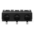 Borne pour ci thr bouton-poussoir 1,5mm² pas 6mm 3 pôles, noir