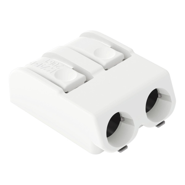 Borne pour circuits imprimés cms bouton-poussoir 1,5mm² pas 6mm 2 pôles, blanc
