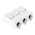 Borne pour ci cms bouton-poussoir 1,5mm² pas 6mm 3 pôles, blanc