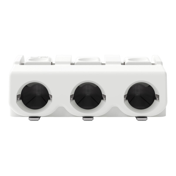 Borne pour ci cms bouton-poussoir 1,5mm² pas 6mm 3 pôles, blanc