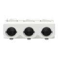 Borne pour ci cms bouton-poussoir 1,5mm² pas 6mm 3 pôles, blanc