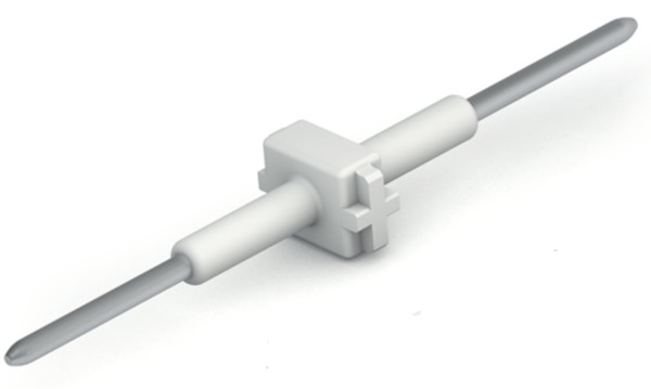 Élément de raccordement pas 6mm 1 pôle, blanc longueur 34mm