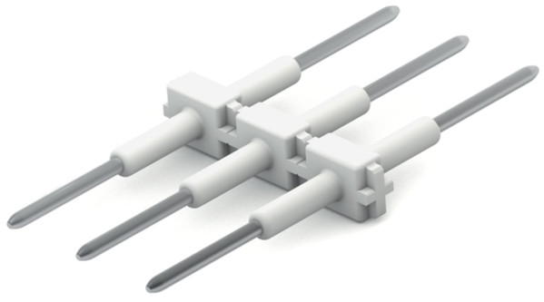 Élément de raccordement pas 6mm 4 pôles, blanc longueur 34mm