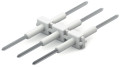 Élément de raccordement pas 6mm 4 pôles, blanc longueur 34mm