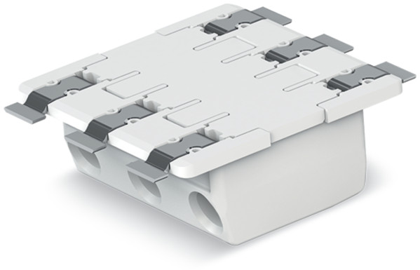 Borne p. circ. imprimés smd, traversant 0.75mm² pas 6,5 3 pôles, blanc