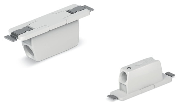 Borne p. circ. imprimés smd, traversant 0.75mm² pas 6,5 1 pôle, blanc