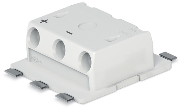 Borne p. circ. imprimés smd, traversant 0.75mm² pas 6,5 3 pôles, blanc