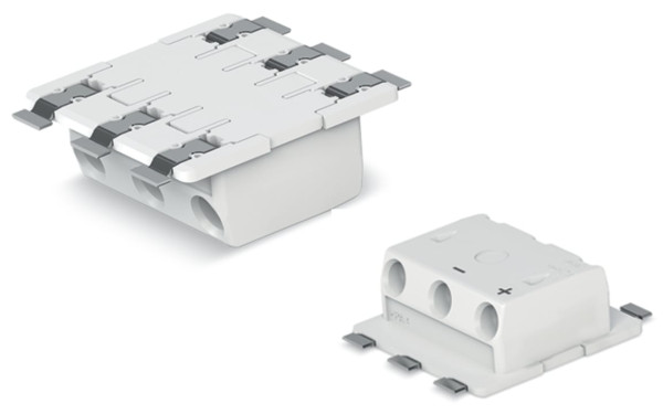 Borne p. circ. imprimés smd, traversant 0.75mm² pas 6,5 3 pôles, blanc