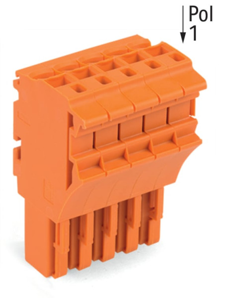 Connecteur femelle pour 1 conducteur orange