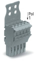 Connecteur femelle pour 1 conducteur gris