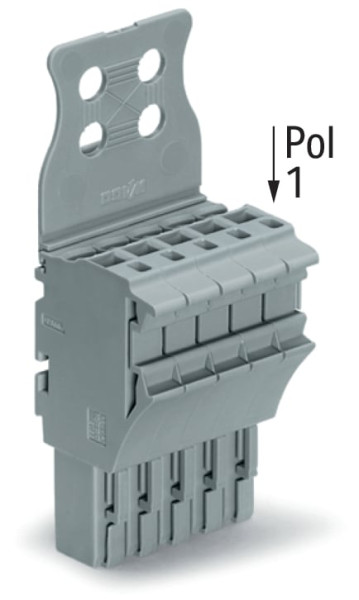Connecteur femelle pour 1 conducteur gris