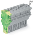 Connecteur femelle pour 1 conducteur ja-ve/gris