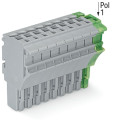 Connecteur femelle pour 1 conducteur gris/ja-ve